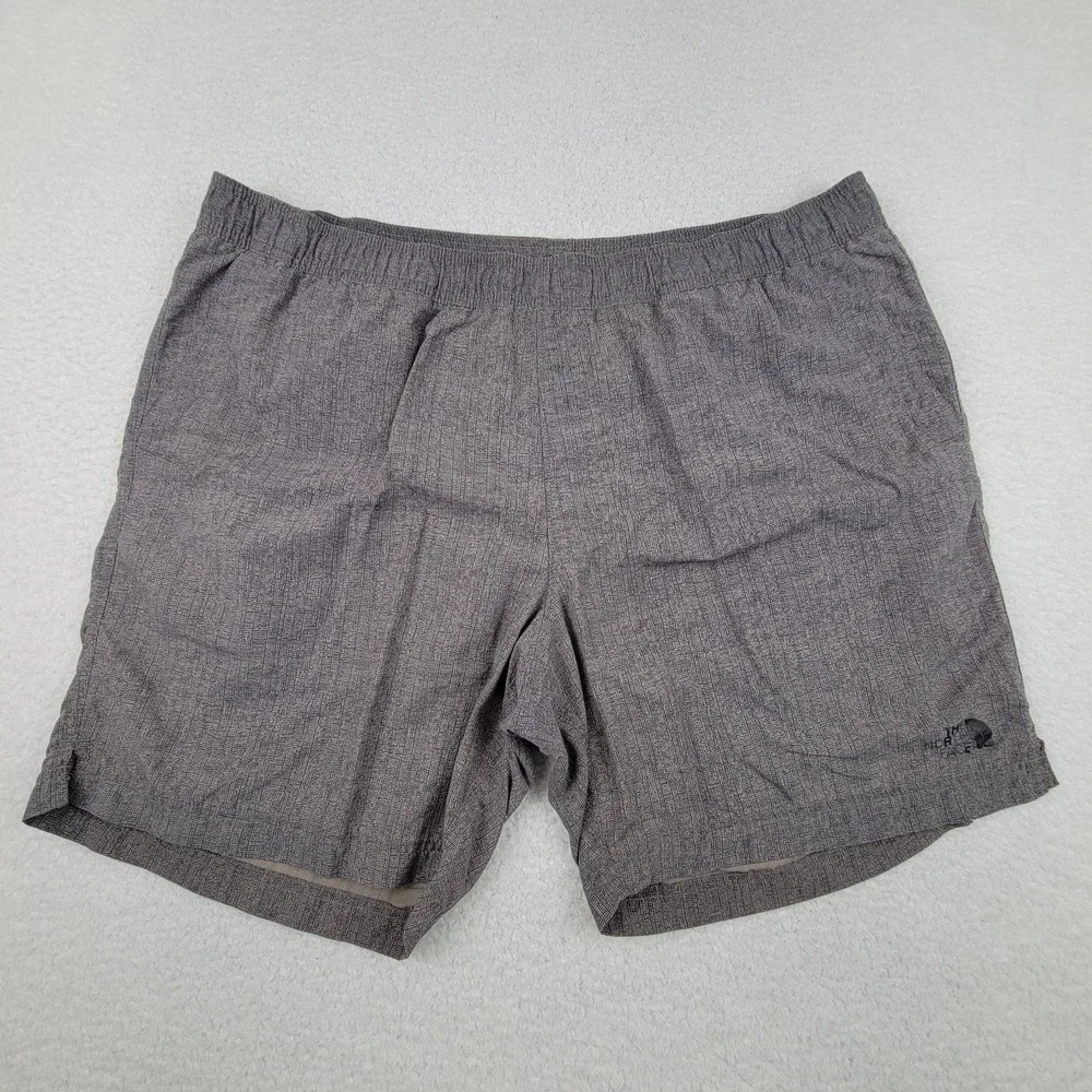 North Face Shorts Mens XL Gray Nylon Mesh Lined Quick Dry Swim Trunks Outdoor